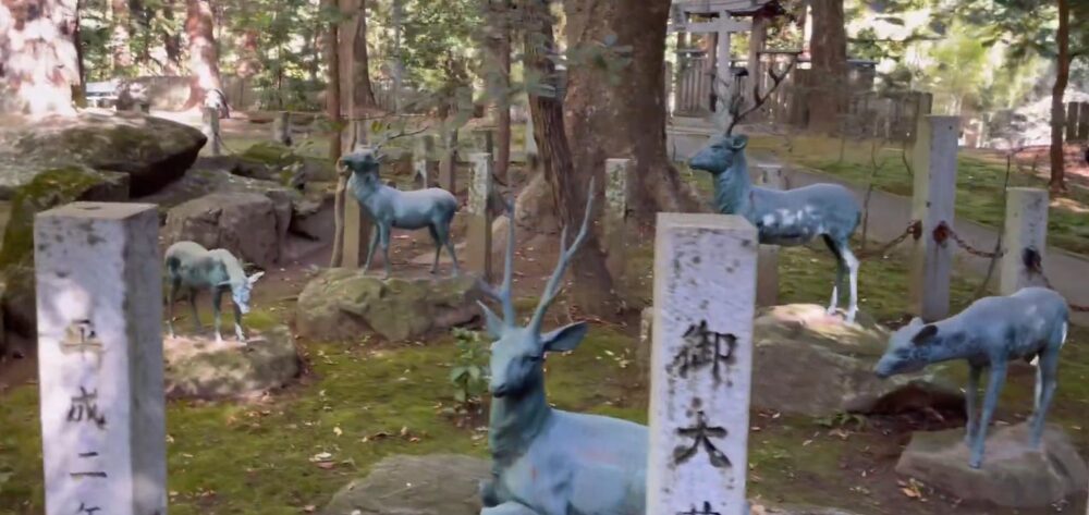 積田神社　鹿　